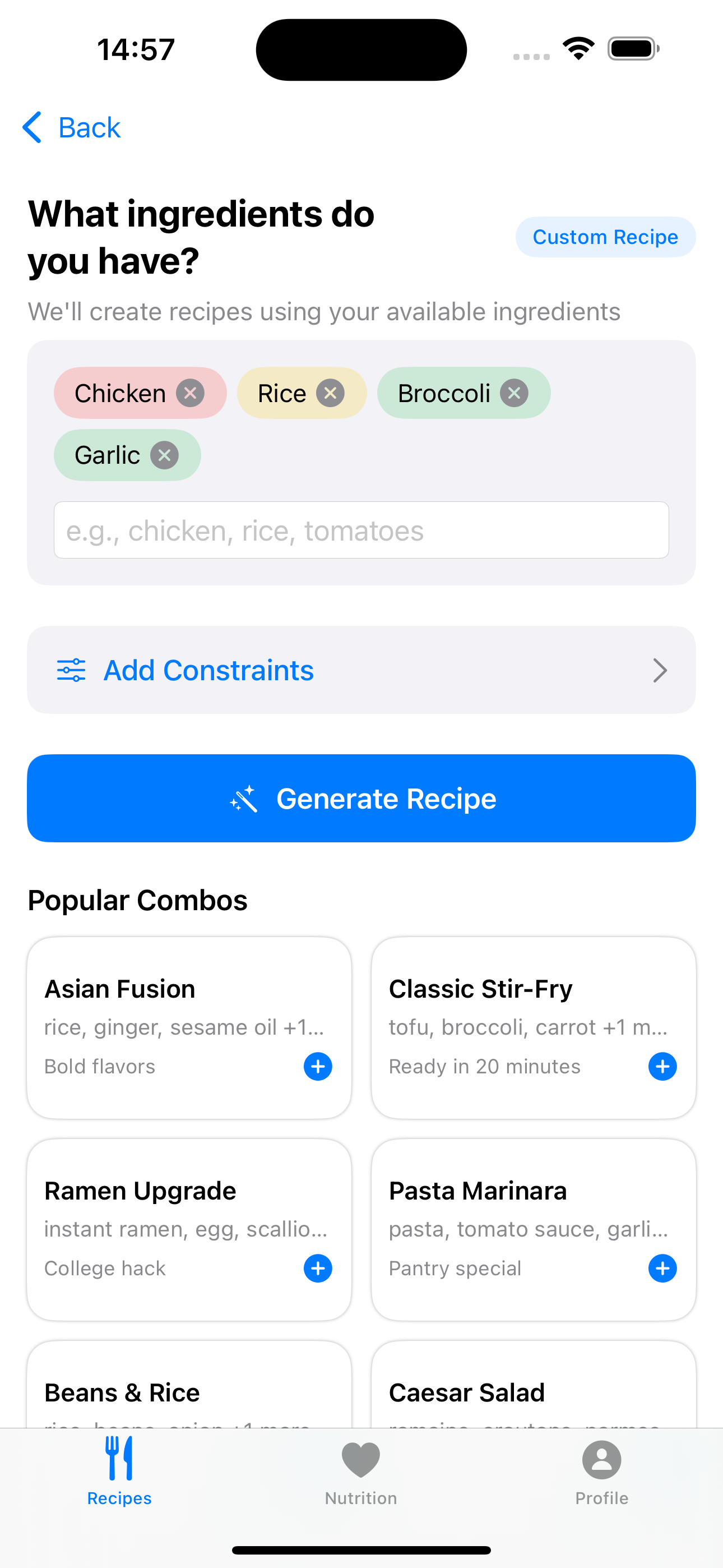 Add Your Ingredients